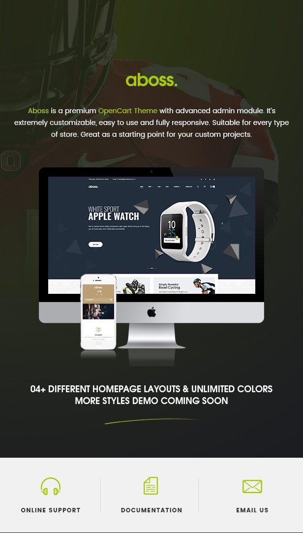 Aboss - Opencart 3 Theme for Sport Shop
