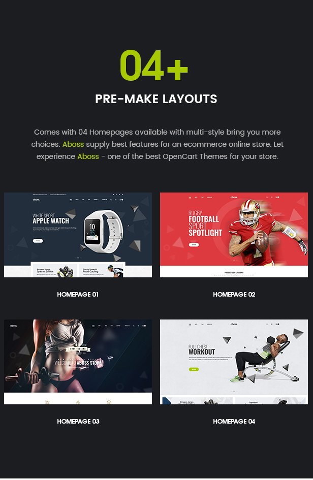 Aboss - Opencart 3 Theme for Sport Shop