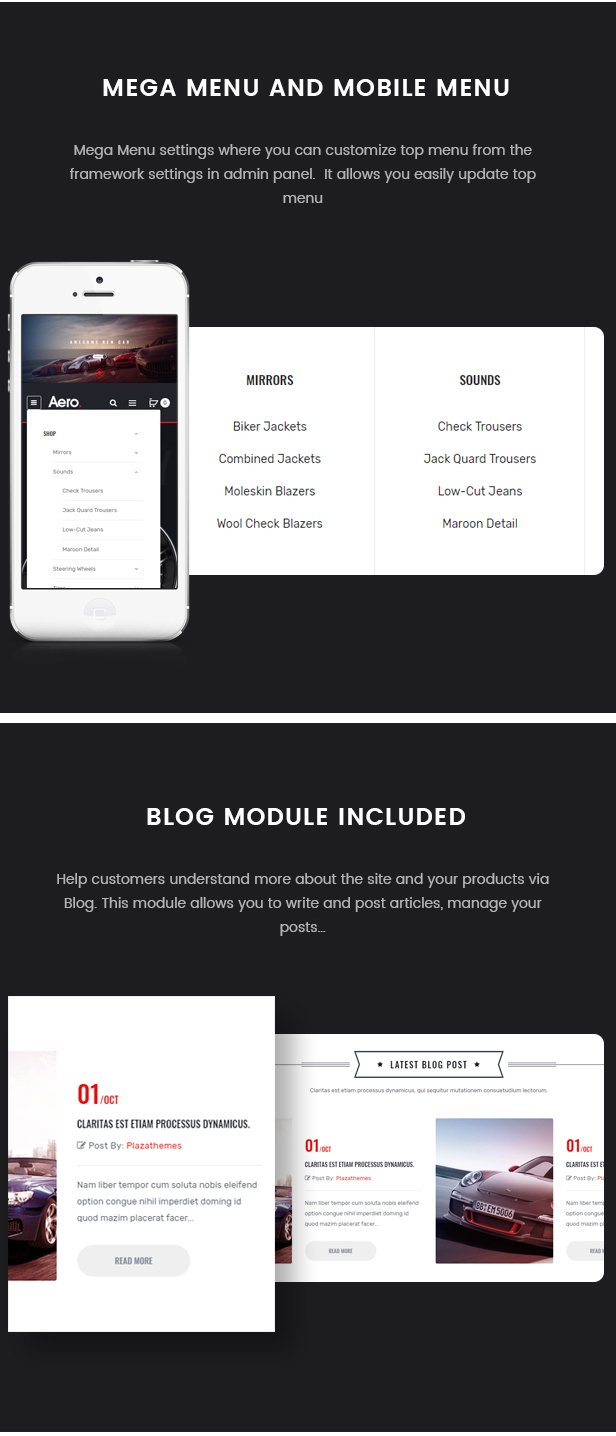 Aero - Car Accessories Responsive Opencart 3.x Theme