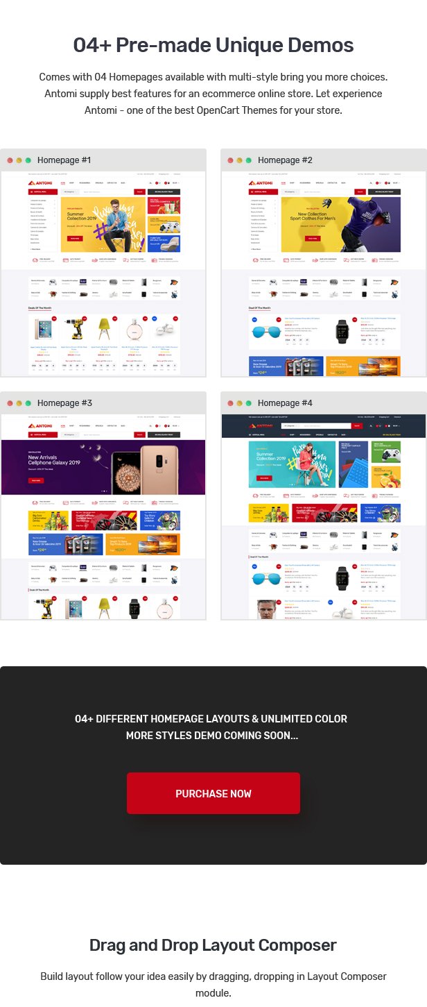 Antomi - Multipurpose OpenCart Theme  (Included Color Swatches)