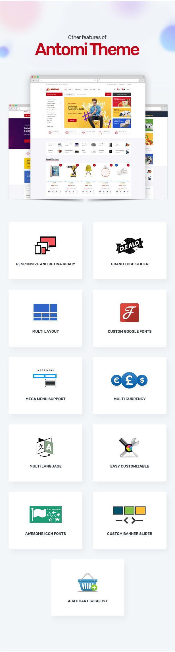 Antomi - Multipurpose OpenCart Theme  (Included Color Swatches)