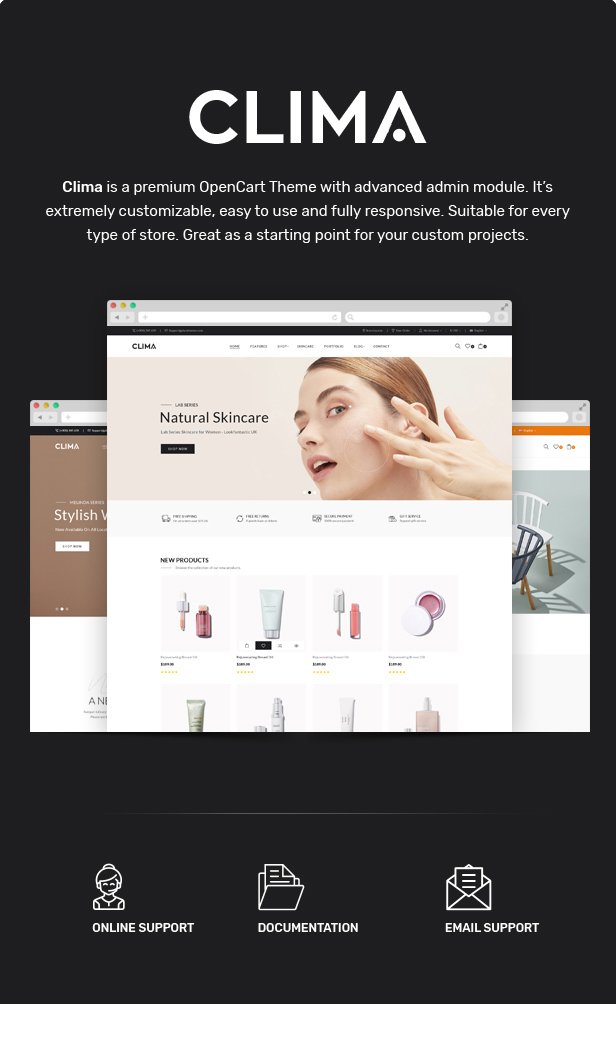 Clima - Responsive OpenCart Theme (Included Color Swatches)