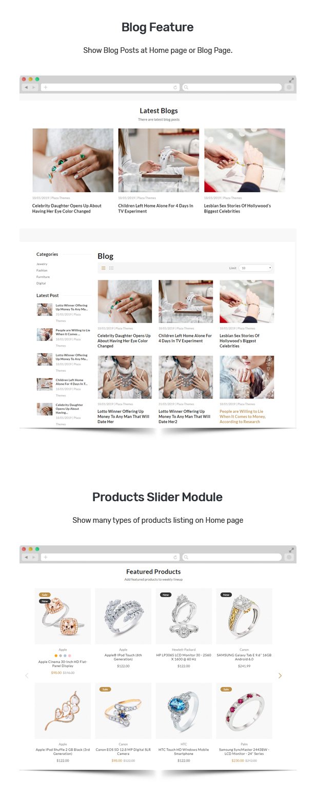 Corano - Jewellery OpenCart Theme (Page Builder Layouts)