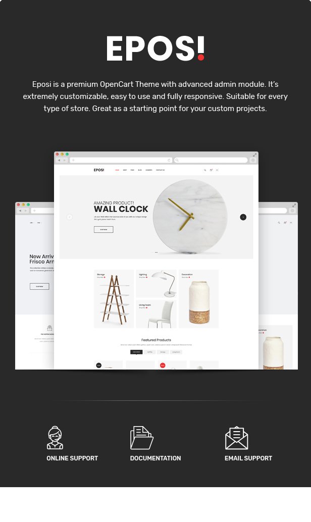 Eposi - OpenCart Theme (Included Color Swatches)