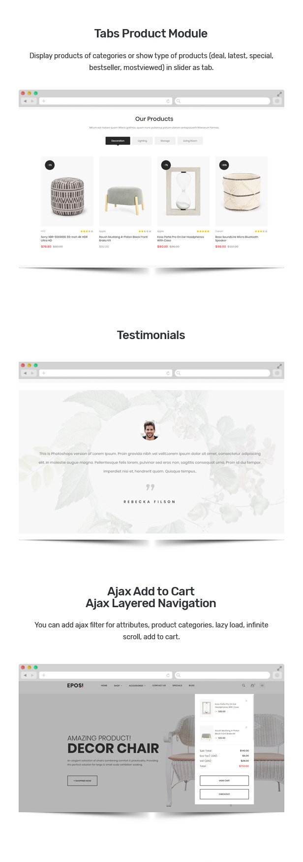 Eposi - OpenCart Theme (Included Color Swatches)