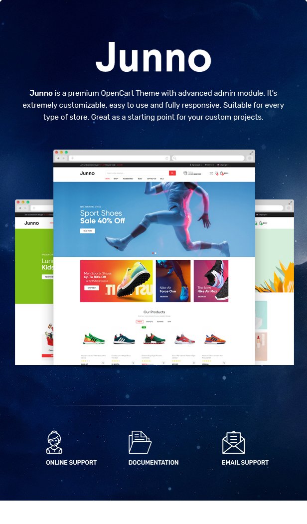 Junno - Responsive OpenCart Theme (Included Color Swatches)