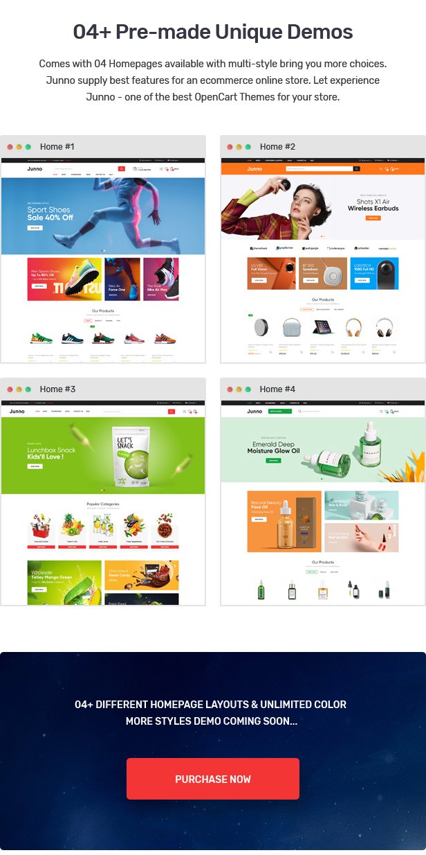 Junno - Responsive OpenCart Theme (Included Color Swatches)