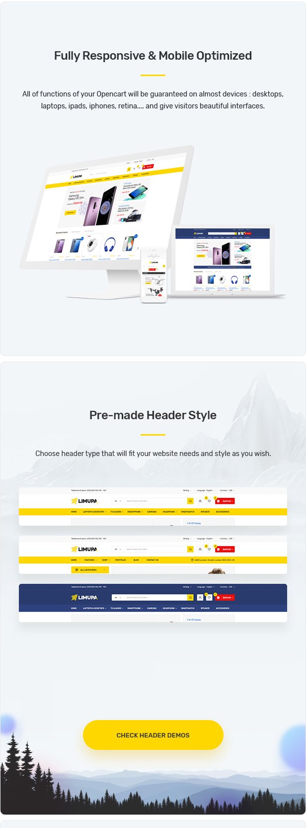 Limupa - Technology OpenCart Theme (Included Color Swatches)