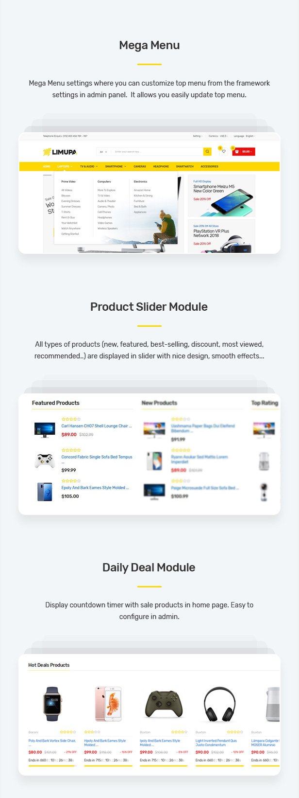 Limupa - Technology OpenCart Theme (Included Color Swatches)
