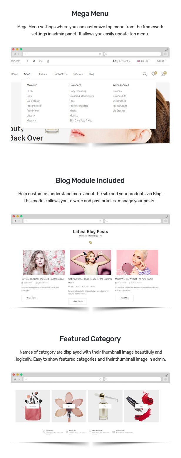 Makali - Cosmetics & Beauty OpenCart Theme (Included Color Swatches)