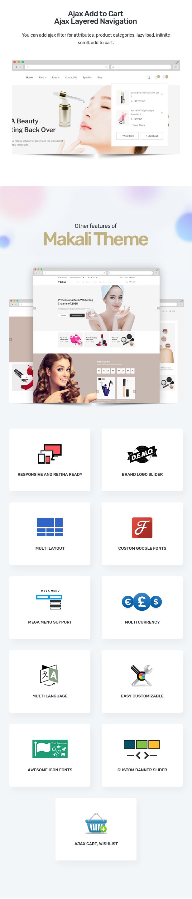 Makali - Cosmetics & Beauty OpenCart Theme (Included Color Swatches)