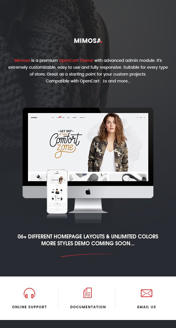 Mimosa - Responsive Fashion Opencart 3 Theme