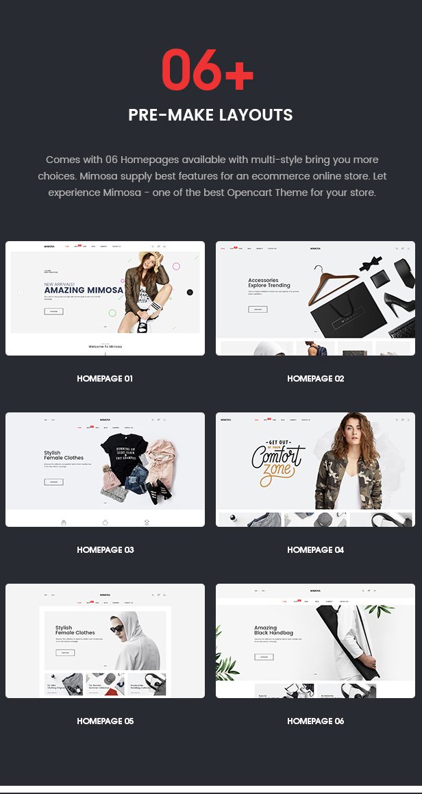 Mimosa - Responsive Fashion Opencart 3 Theme