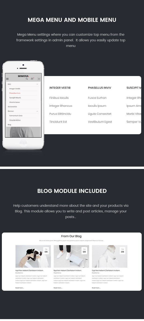 Mimosa - Responsive Fashion Opencart 3 Theme