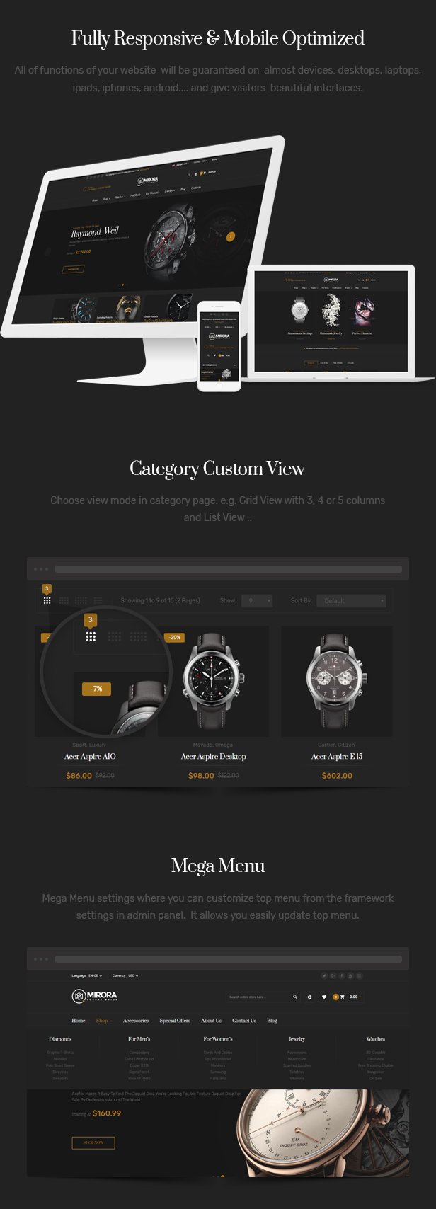 Mirora - Watch & Luxury Store Opencart Theme