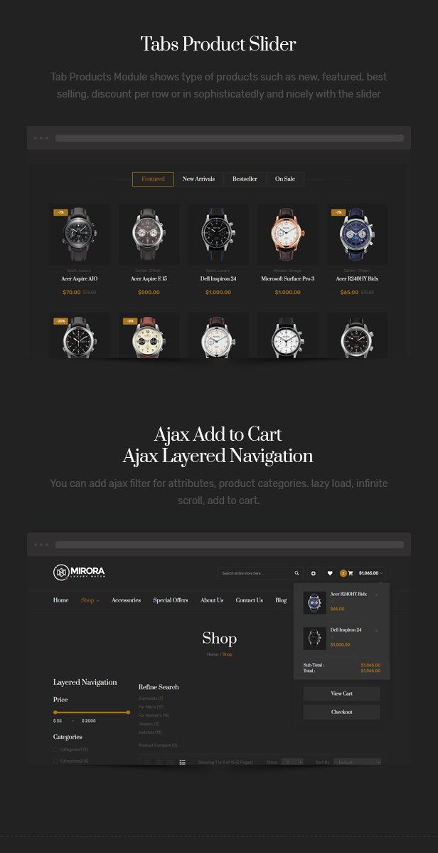 Mirora - Watch & Luxury Store Opencart Theme