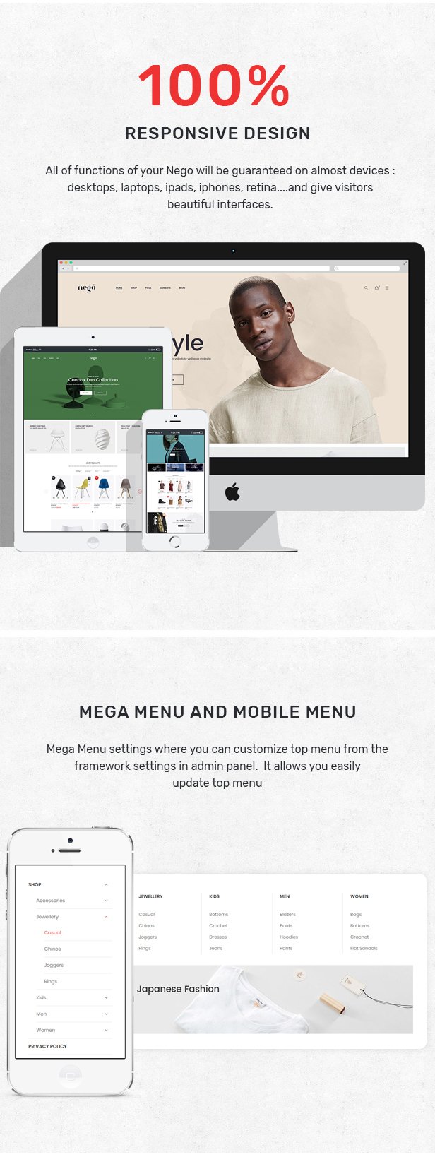 Nego - Minimalist Responsive Opencart 3 Theme