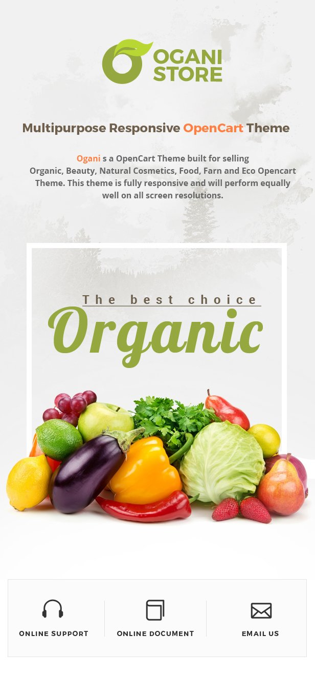 Ogani - Organic, Food, Pet, Alcohol, Cosmetics Opencart 2.3 & 3.x Theme