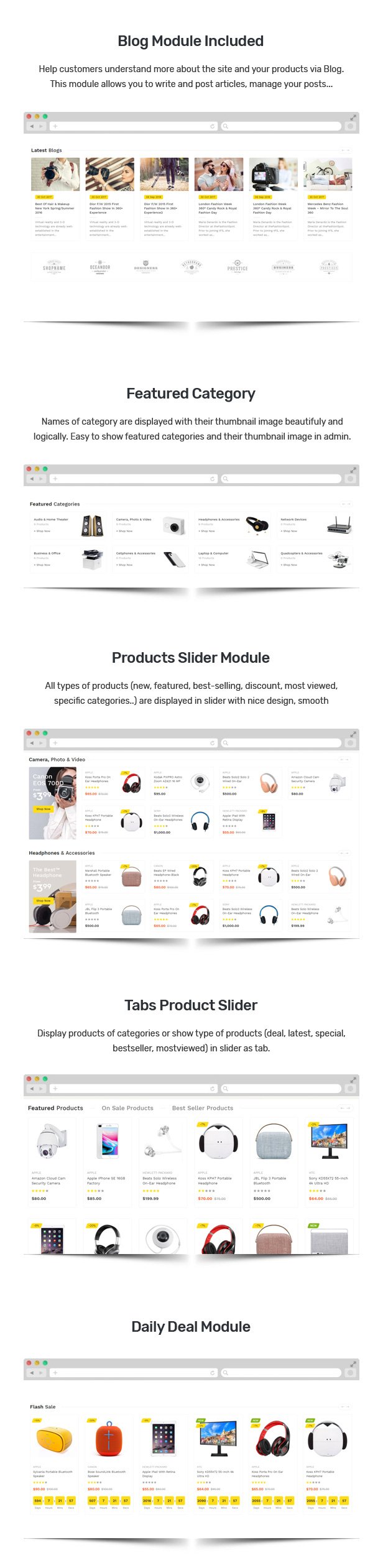 Sinrato - Mega Shop OpenCart Theme (Included Color Swatches)