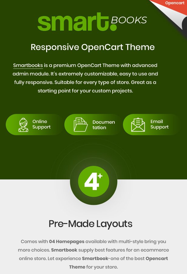 SmartBook - OpenCart Theme (Included Color Swatches)