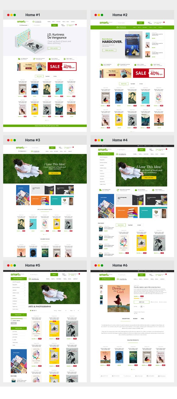 SmartBook - OpenCart Theme (Included Color Swatches)