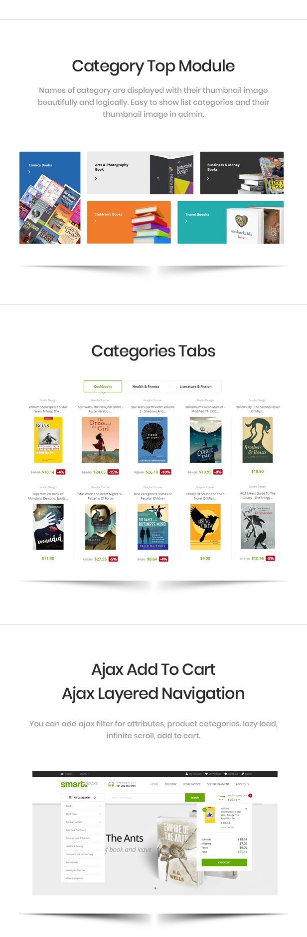 SmartBook - OpenCart Theme (Included Color Swatches)