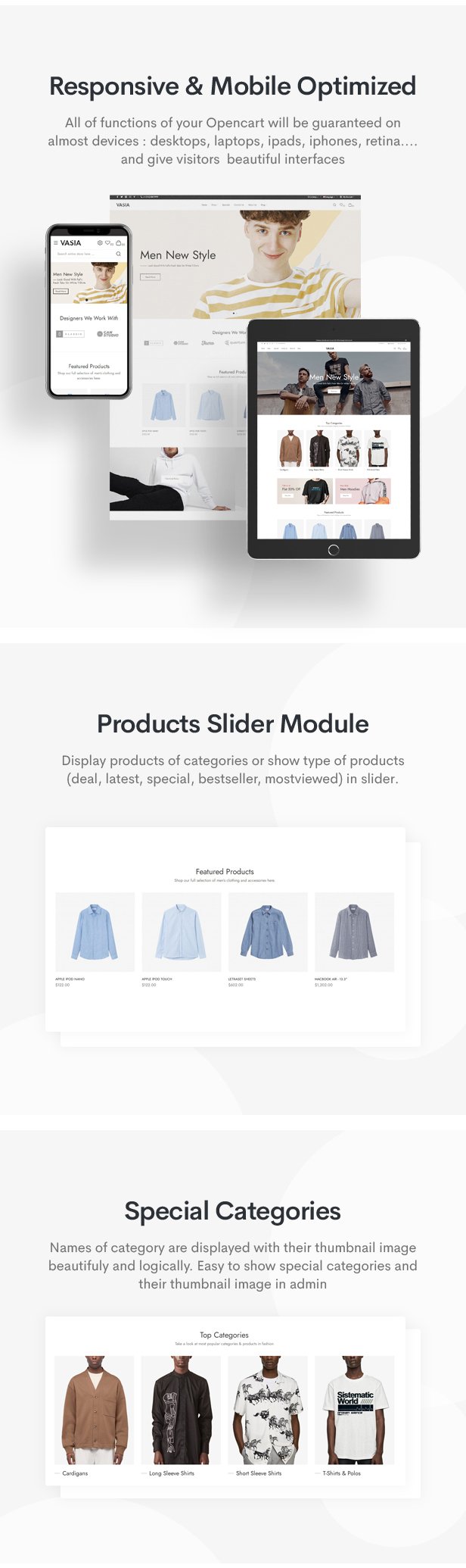 Vasia - Multipurpose OpenCart Theme (Included Color Swatches)