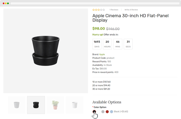 Vogue - Plant Store Opencart Theme (Included Color Swatches)